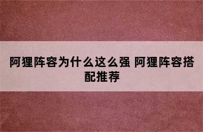 阿狸阵容为什么这么强 阿狸阵容搭配推荐